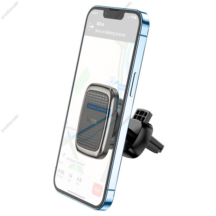 Автомобільний тримач Hoco CA106 Air outlet magnetic car holder Black
