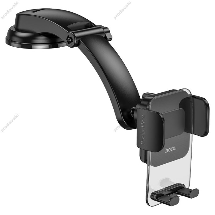 Автомобільний тримач Hoco CA118 Delicate press type center console car holder Space Black