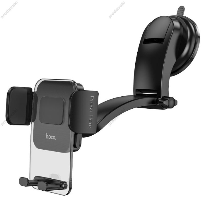 Автомобільний тримач Hoco CA118 Delicate press type center console car holder Space Black