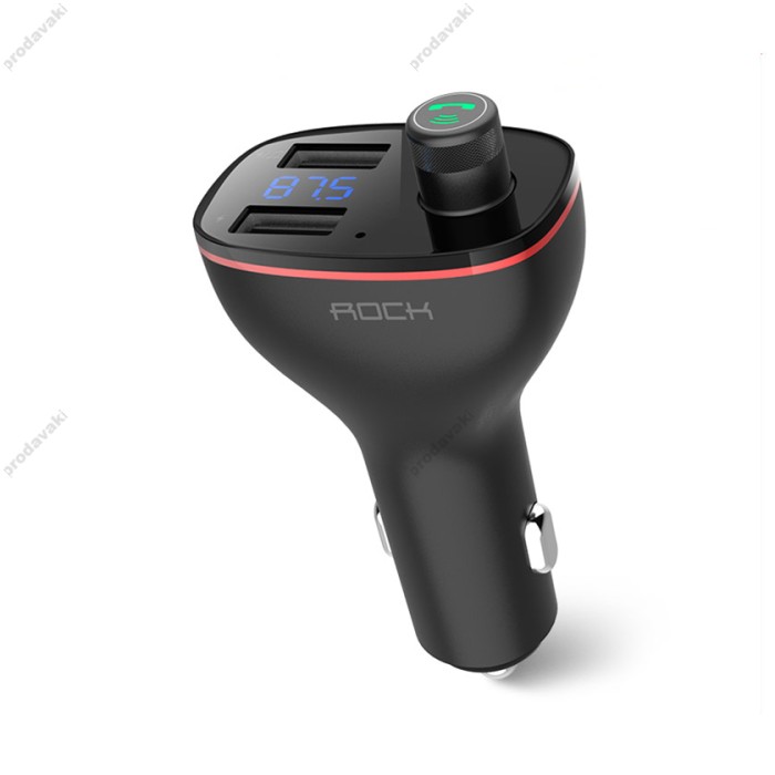 FM трансмітер ROCK B300 Bluetooth чорний