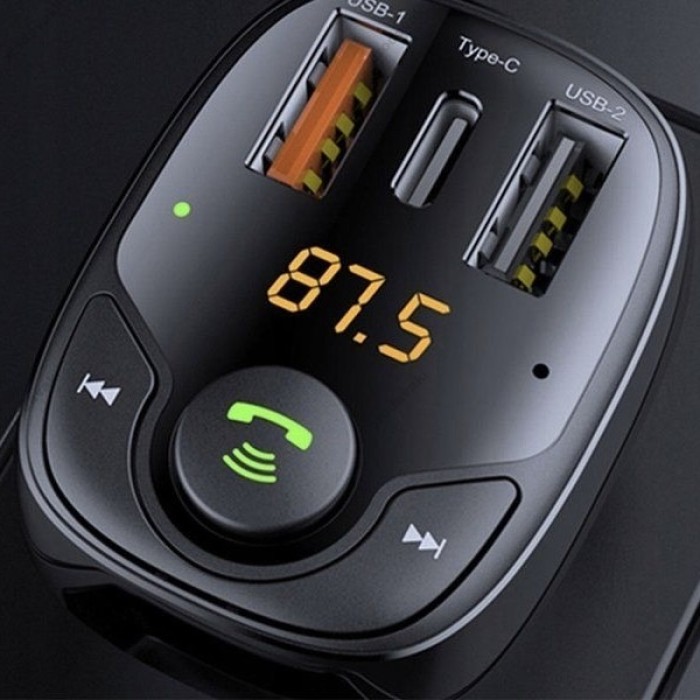 FM трансмітер ROCK B301 Bluetooth чорний