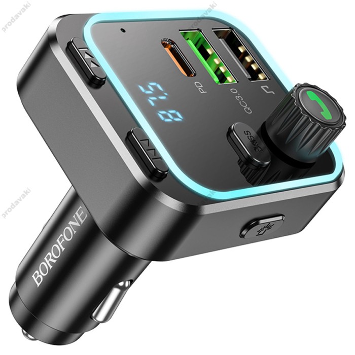FM-трансмітер Borofone BC53 Highway Black Bluetooth