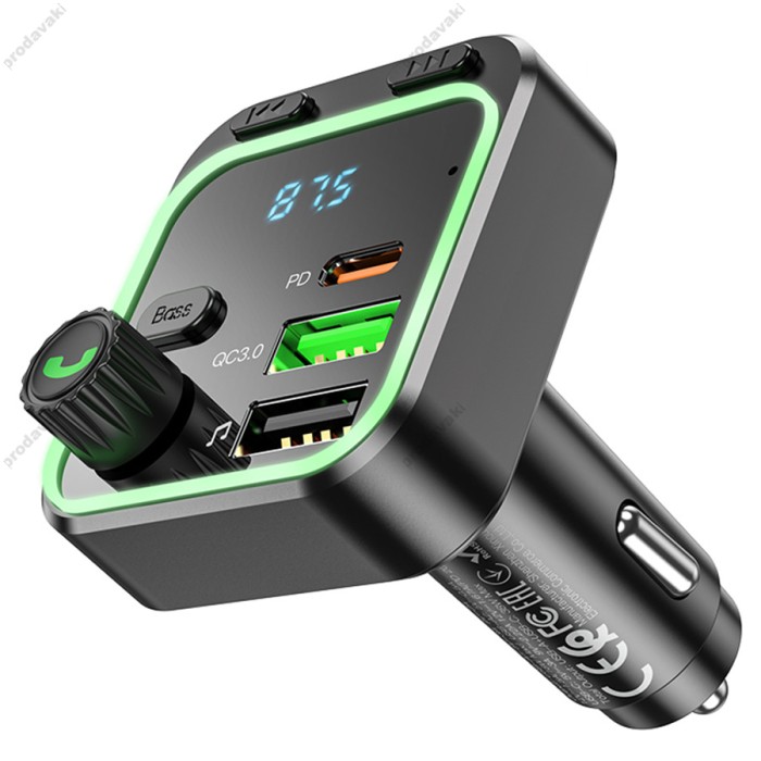 FM-трансмітер Borofone BC53 Highway Black Bluetooth