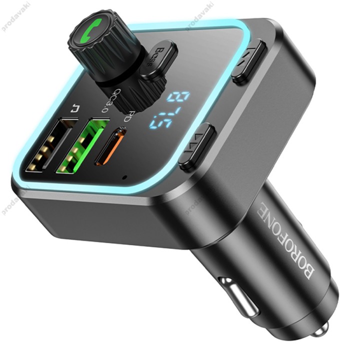 FM-трансмітер Borofone BC53 Highway Black Bluetooth