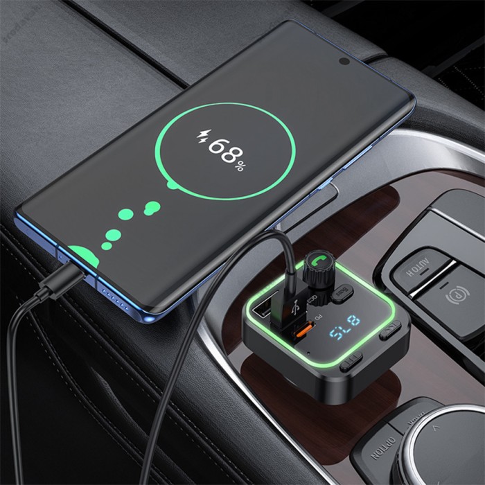 FM-трансмітер Borofone BC53 Highway Black Bluetooth