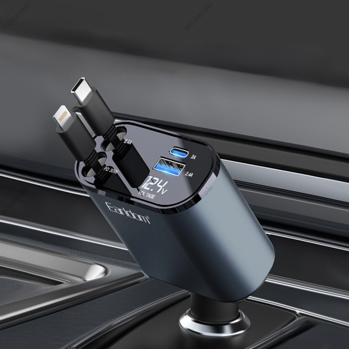 Автомобільний зарядний пристрій Earldom ES-CC38 66W Black