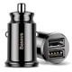 Автомобільний зарядний пристрій Baseus Grain Mini Dual USB Smart Car Charger 3.1A Black CCALL-ML01