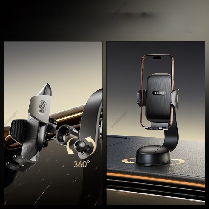 Автомобільний тримач Baseus PrimeTrip C03 Air Clamping Car Mount (Suction Cup Version) Black C0013C01
