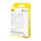 Кабель Baseus Foamed Silicone Type-C to Type-C 100W 5A 1m White E0426701
