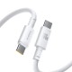Кабель Baseus New Braided Type-C to Type-C 100W 5A 1m White E0426V01