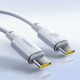 Кабель Baseus New Braided Type-C to Type-C 100W 5A 1m White E0426V01