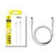 Кабель Baseus New Braided Type-C to Type-C 100W 5A 1m White E0426V01