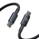 Кабель Baseus New Braided Type-C to Type-C 100W 5A 1m Black E0426W00