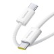 Кабель Baseus Dynamic 4 Fast Charging Type-C to Type-C 100W 5A 2m White P10381400211-01