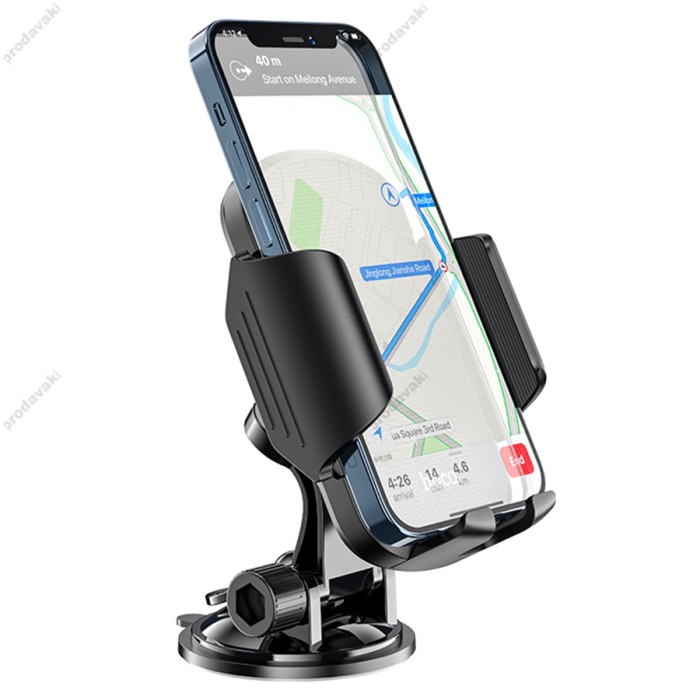 Автомобільний тримач Hoco CA82 Just fast suction cup car holder Black