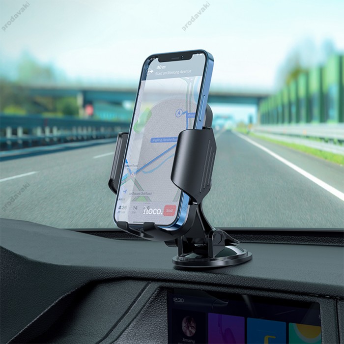 Автомобільний тримач Hoco CA82 Just fast suction cup car holder Black