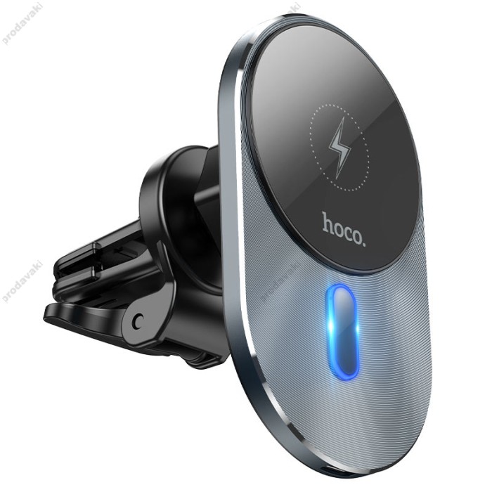 Автомобільний тримач із бездротовою зарядкою Hoco CA91 Magic magnetic wireless 15W Black