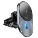 Автомобільний тримач із бездротовою зарядкою Hoco CA91 Magic magnetic wireless 15W Black