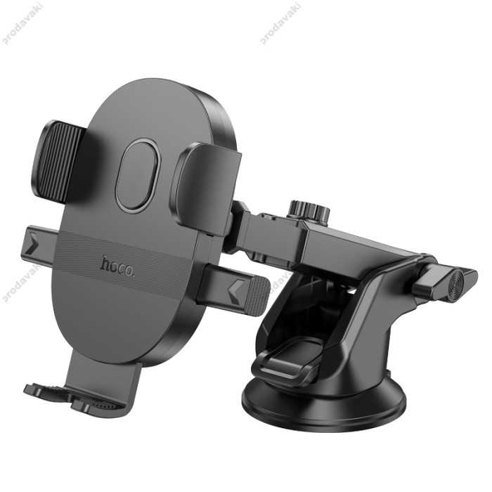 Автомобільний тримач Hoco H19 Mighty one-button car holder (center console) Black