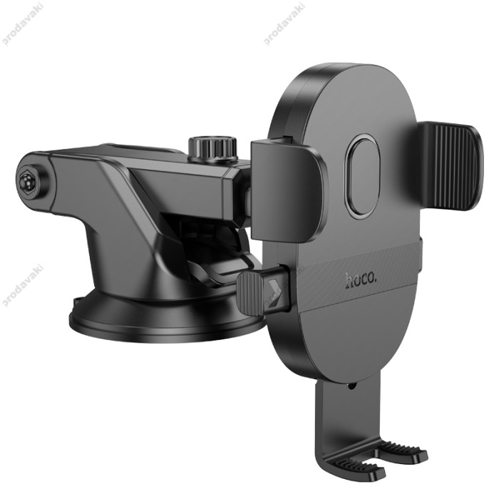 Автомобільний тримач Hoco H19 Mighty one-button car holder (center console) Black
