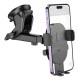 Автомобільний тримач Hoco H19 Mighty one-button car holder (center console) Black