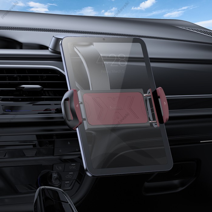 Автомобільний тримач Hoco H68 Gamble tablet Car holder (center console) 4.5-13" Black-red