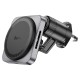 Автомобільний тримач із бездротовою зарядкою Hoco HW15 Speed Magnetic (Air Outlet) Metal Gray