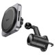 Автомобільний тримач із бездротовою зарядкою Hoco HW15 Speed Magnetic (Air Outlet) Metal Gray