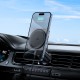 Автомобільний тримач із бездротовою зарядкою Hoco HW15 Speed Magnetic (Air Outlet) Metal Gray