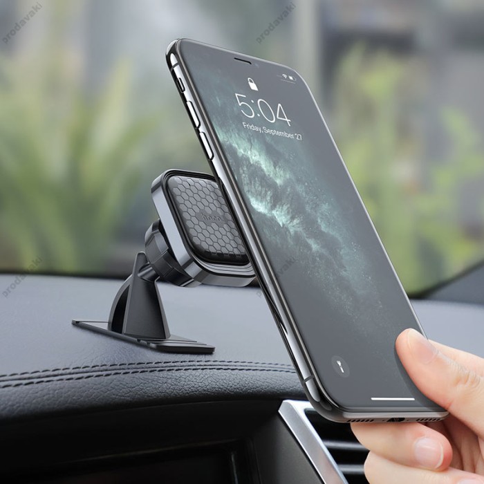 Автомобільний тримач Hoco S47 Fuerte series center console magnetic car holder Black