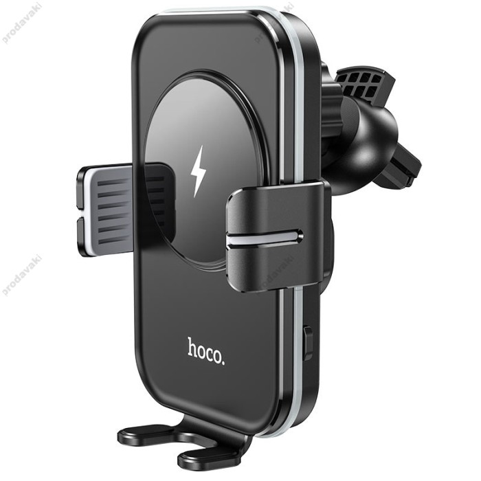 Автомобільний тримач із бездротовою зарядкою Hoco CA80 Buddy smart wireless charging 15W Black