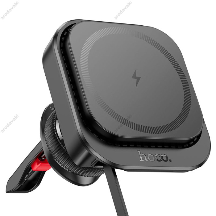 Автомобільний тримач із бездротовою зарядкою Hoco HW23 Magic magnetic wireless fast charging Black