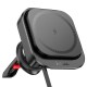 Автомобільний тримач із бездротовою зарядкою Hoco HW23 Magic magnetic wireless fast charging Black
