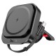 Автомобільний тримач із бездротовою зарядкою Hoco HW23 Magic magnetic wireless fast charging Black