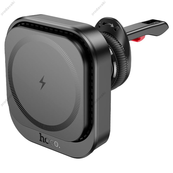 Автомобільний тримач із бездротовою зарядкою Hoco HW23 Magic magnetic wireless fast charging Black