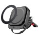 Автомобільний тримач із бездротовою зарядкою Hoco HW23 Magic magnetic wireless fast charging Black