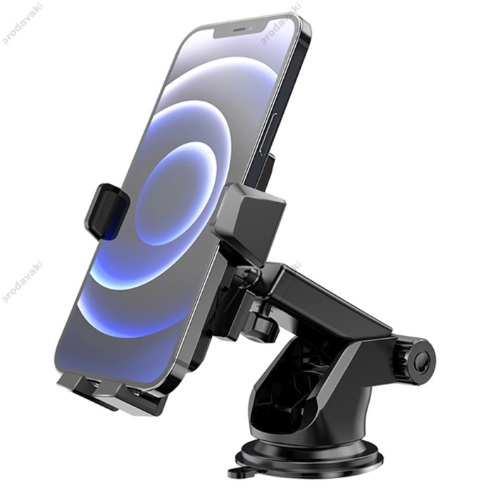 Автомобільний тримач Hoco CA83 David one-button center console car holder Black