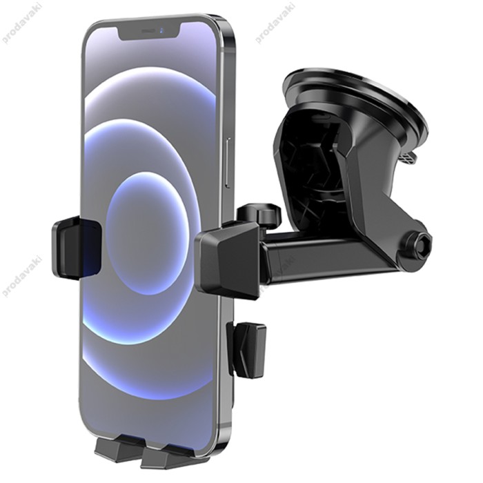 Автомобільний тримач Hoco CA83 David one-button center console car holder Black