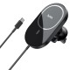 Автомобільний тримач із бездротовою зарядкою Hoco CA90 Powerful magnetic wireless charging 15W Black