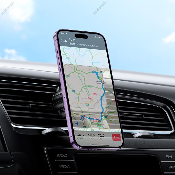 Автомобільний тримач Hoco H40 Climber magnetic car holder (air outlet) Чорний