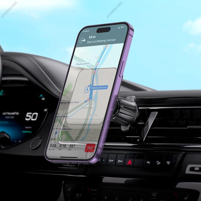 Автомобільний тримач Hoco H40 Climber magnetic car holder (air outlet) Чорний
