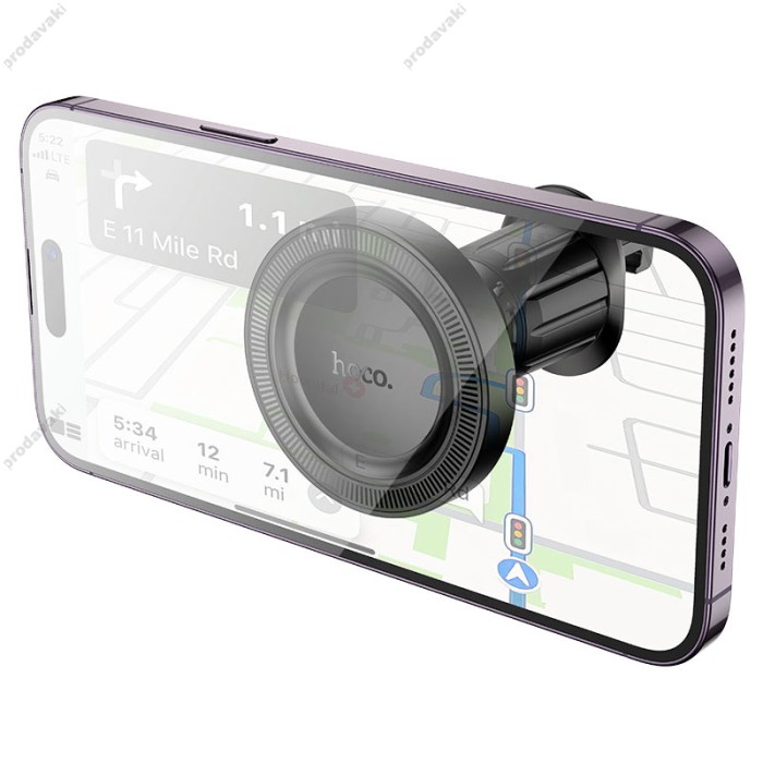 Автомобільний тримач Hoco H56 Show ring magnetic Car holder (air outlet) 4.5-7" Black