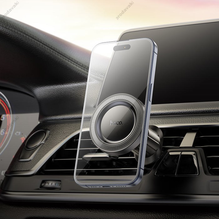 Автомобільний тримач Hoco H56 Show ring magnetic Car holder (air outlet) 4.5-7" Black