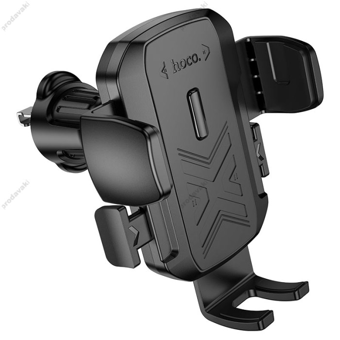 Автомобільний тримач Hoco H64 Gamble one-button Car holder (air outlet) 4.5-7" Black