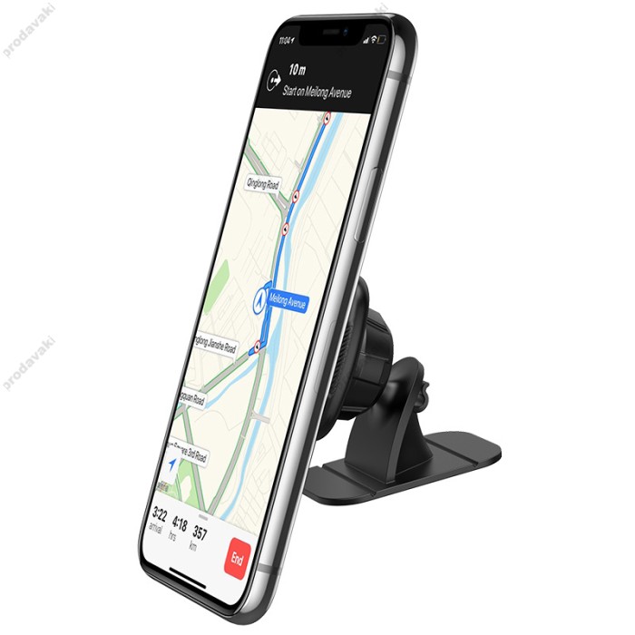 Автомобільний тримач Hoco CA66 Sagittarius series center console magnetic car holder Black