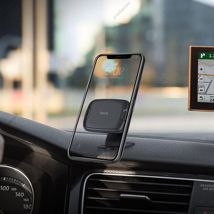 Автомобільний тримач Hoco CA66 Sagittarius series center console magnetic car holder Black