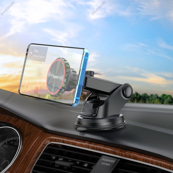 Автомобільний тримач Hoco CA98 City center console magnetic car holder Black