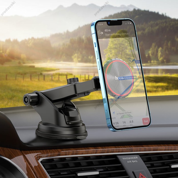 Автомобільний тримач Hoco CA98 City center console magnetic car holder Black