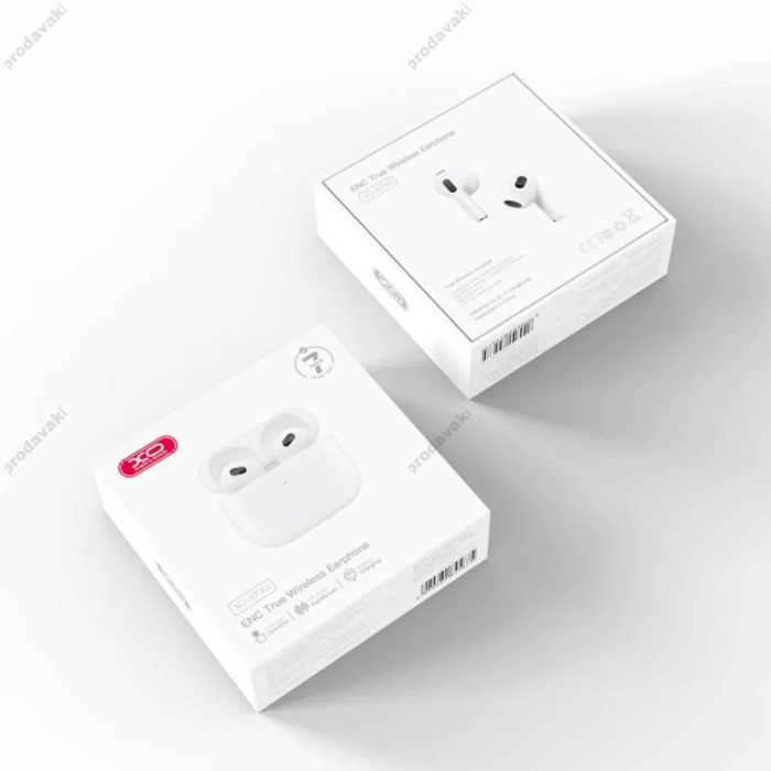Бездротові Bluetooth навушники XO EF43 Bluetooth headset (with wireless charging function) BT 5.3 White