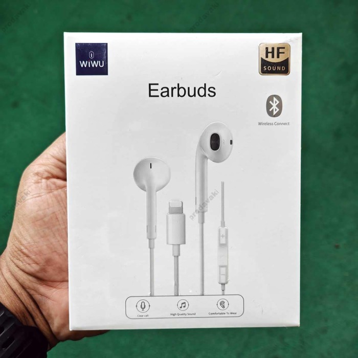 Дротові навушники WiWU EB302 Wired Earphone (bluetoothe mode) Lightning White